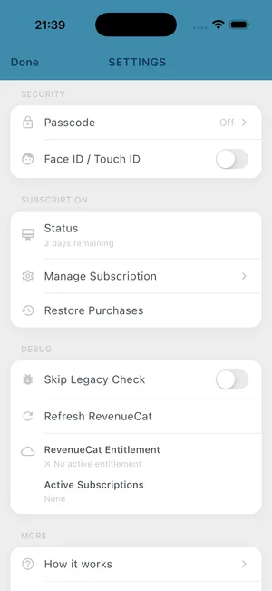 Face ID & Passcode screenshot 1