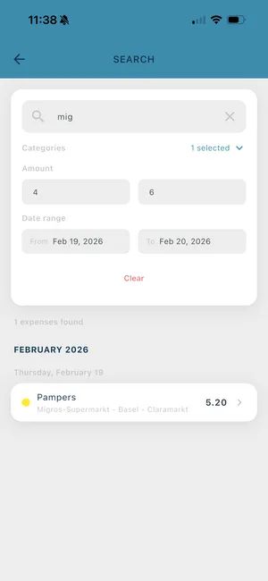 Expense Search screenshot 1